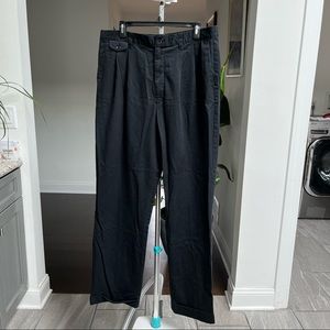 Dockers Men’s Wide Leg Cuffed Nice Pants Black Size W36 L34